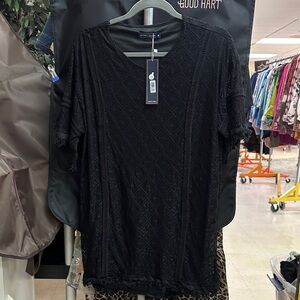 Chic Black Lace Tunic by